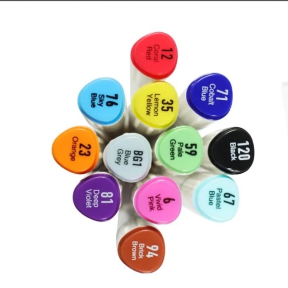 🆕🌈🎨 Mont Marte Dual Tip ART Markers 12. alcohol based ink NEW IN BOX - Picture 4 of 10